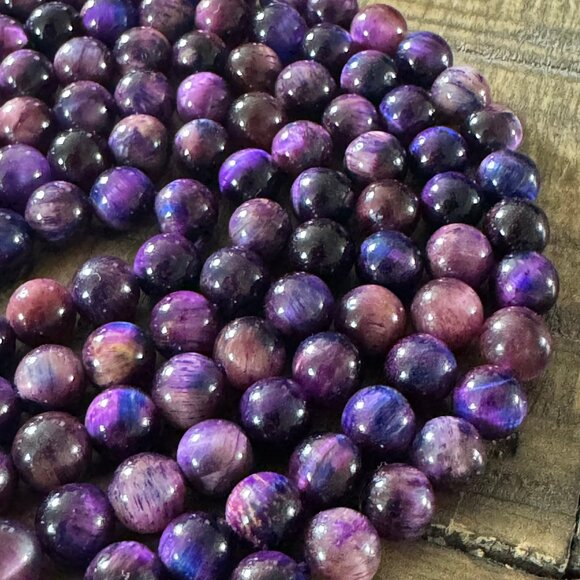 Galaxy Tigers Eye Bead Strand - 6mm - Picture 1 of 4